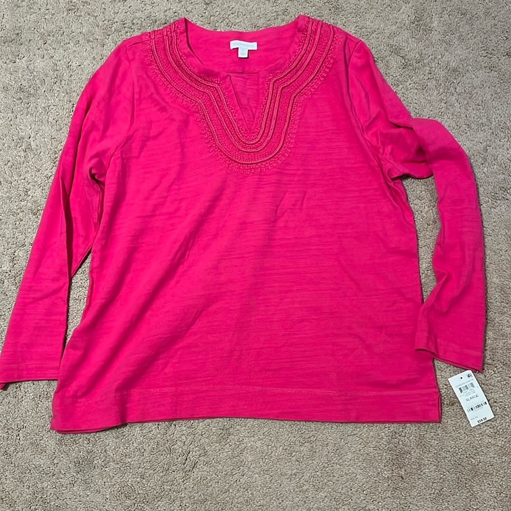 Pink Charter Club Tunic! Size XL! NWT